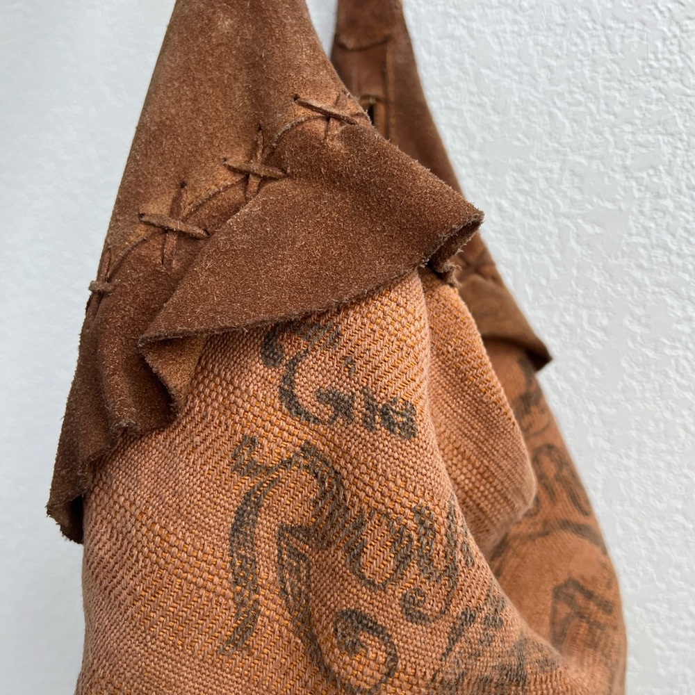 COPY - Free People Canvas/Suede Brown Hobo Bag - Picture 6 of 16